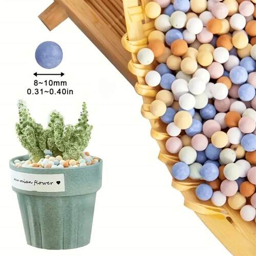 2 Pounds of High-Grade Colored Clay Gravel for Gardening, Hy