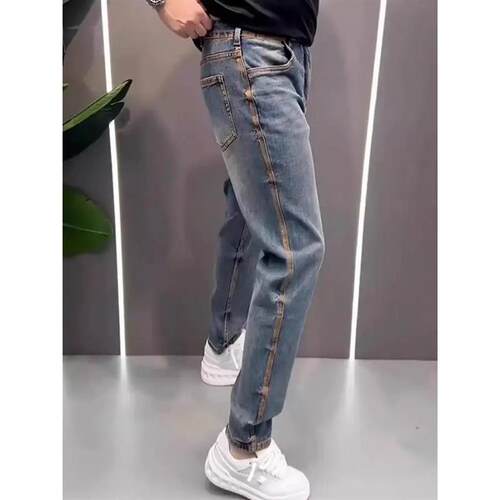 Spring Autumn Korean Style Clothes Mens Slim Pencil Pants C