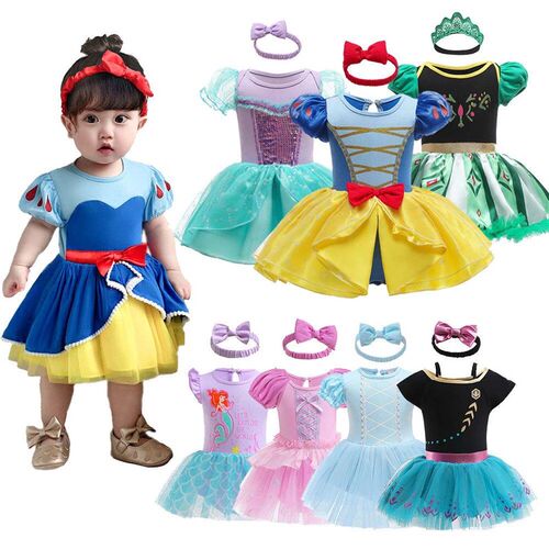Baby Girl Snow White Princess Dress Carnival Party Children