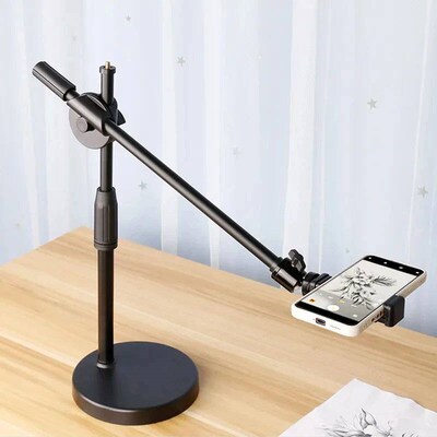 Overhead Tripod with Ring Light Table Tabletop Shooting Stan