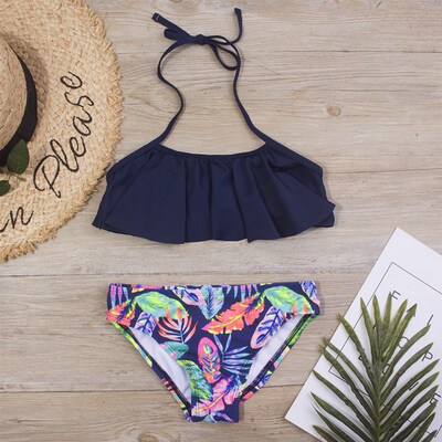New Falbala Kids Swimwear Swimsuit 2022 New Print Girls Kid
