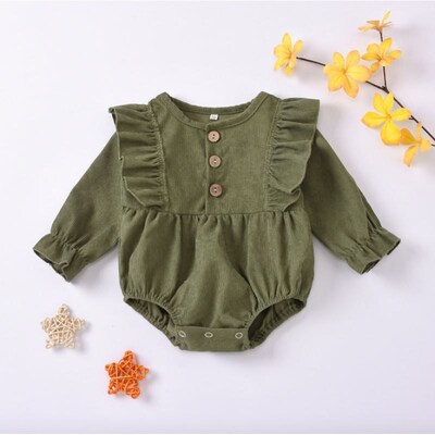 Toddler Girls Long Sleeve One Piece Layering RuffleBodysuit