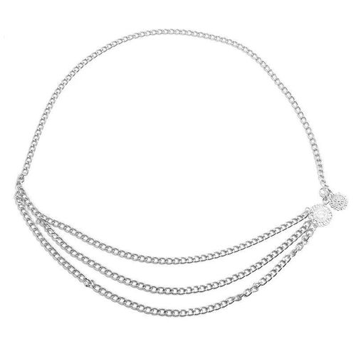 Ladies Sunflower Round Plaque Body Chain Vintage Elegant Tem