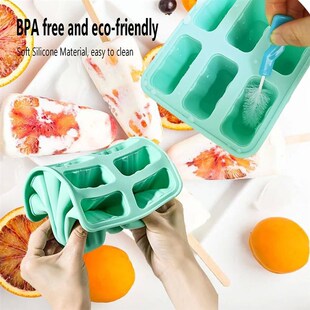 Popsicle cell Handle with Mold Cream Ice Silicone