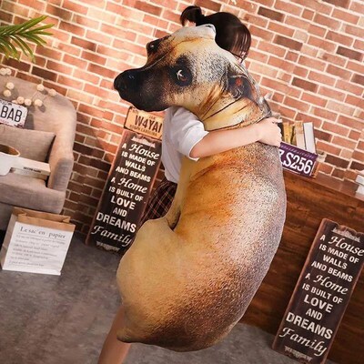 50cm 3D Funny Plush Dog Pillow Lifelike Simulation Dogs Sofa