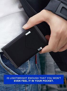 Rfid Smart Wallet Card Holder Metal Thin Slim Men Women Wall