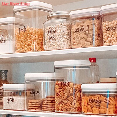 170PCS Pantry Label Printed Home Containers Jars Bottles Tag