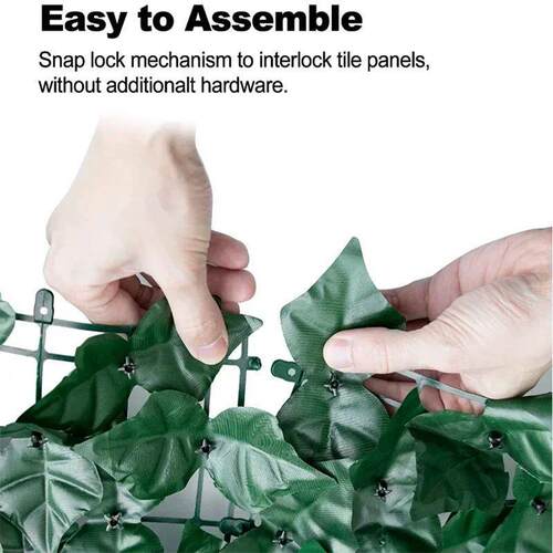 Artificial Ivy Fence Plant Grass Wall Panel Faux Green Leaf