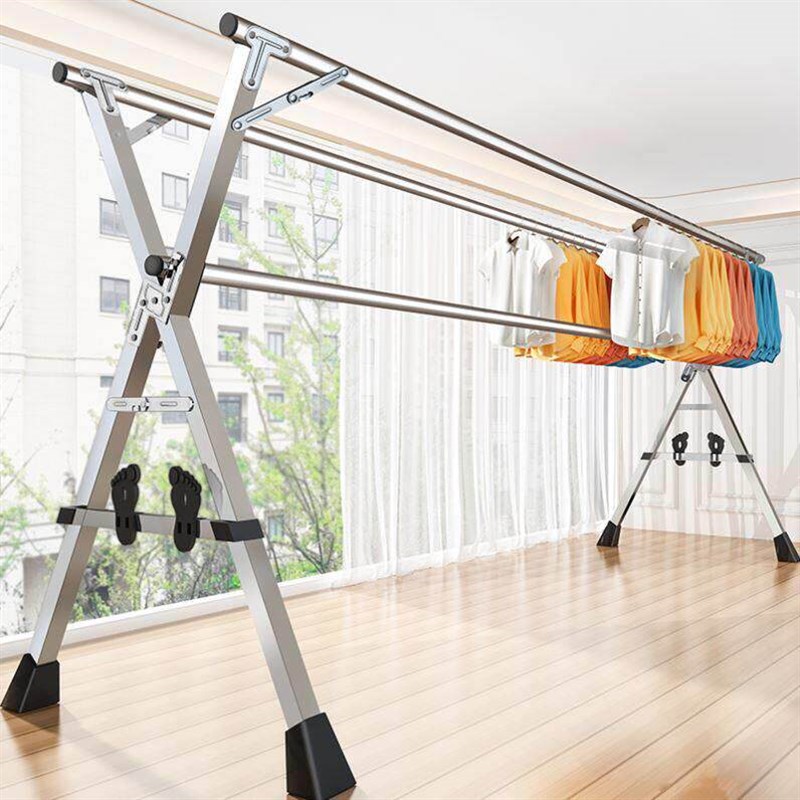 laundry rack indoor balcony outdoor clotheshorse - 实物图