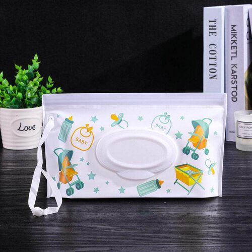 Baby Wet Wipes Tissue Box Flip ver Snap-Strap Wipes Holder C