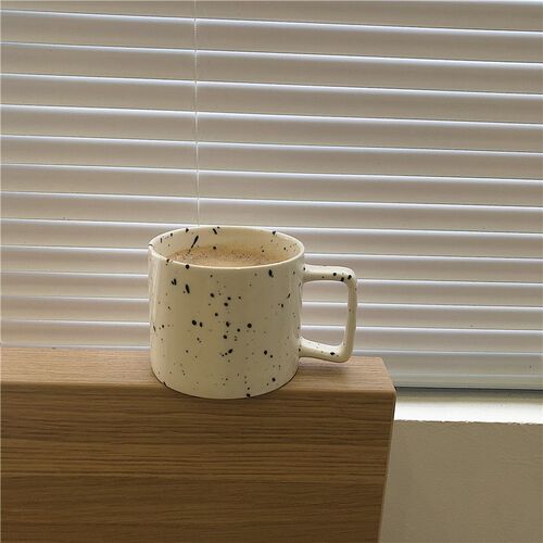 Ins Creative Retro Ceramic Splash Ink Wave Dot Mug Coffee Mi