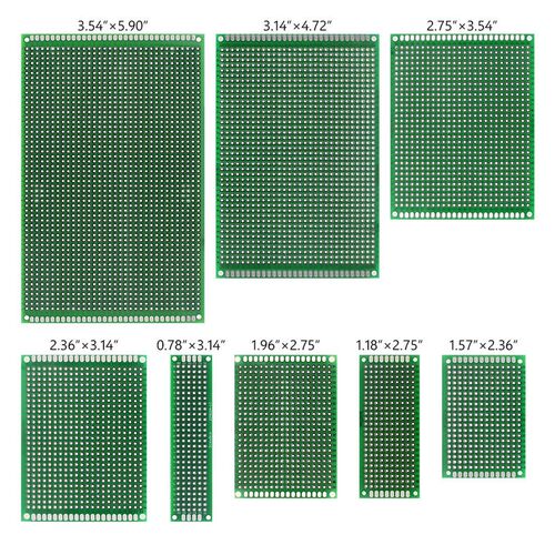 40Pcs Set 2x8 3x7 4x6 5x7 6x8 7x9 8x12  9x15cm PCB Printed