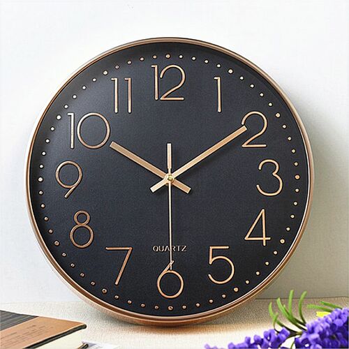 Minimalism Wall Clock Classic Nordic Thick Border Quiet Mode