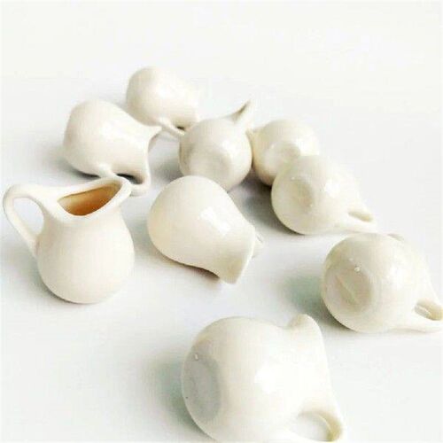 2 Pcs Mini Food Toys Milk Jug House Decor Model White