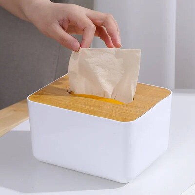 Japanese Minimalist Wooden ver Desktop, Home Tissue Box, Sto