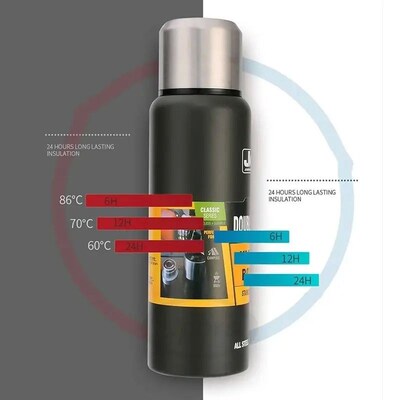 Outdoor Large Capacity Thermos Bottle Portable Vacuum Flask