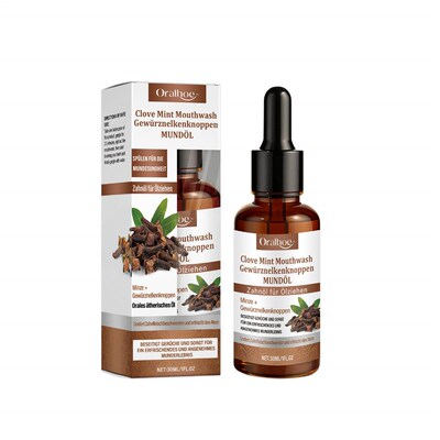 ORALHOE Clove and Mint Oral Care Mouthwash, herbal ingredien