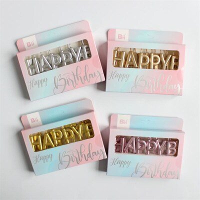 Birthday candles local gold bright gold pencil candle long