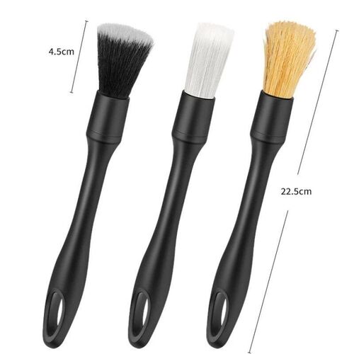 3PCS Car Detailing Brush Set Super Soft Auto Interior Detail
