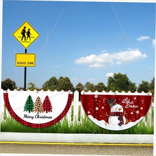 Christmas flag printing sector flag hanging flag挂旗