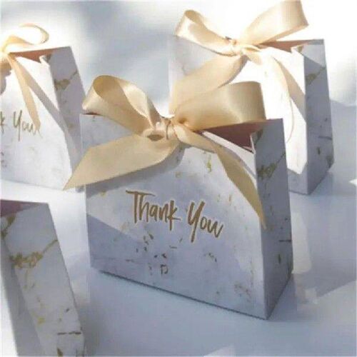 5/3/1PCS Creative Mini Grey Marble Gift Bag Box for Party