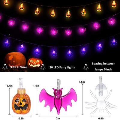 Outdoor Halloween Decorations Lights LED Pumpkin Spide彩灯串