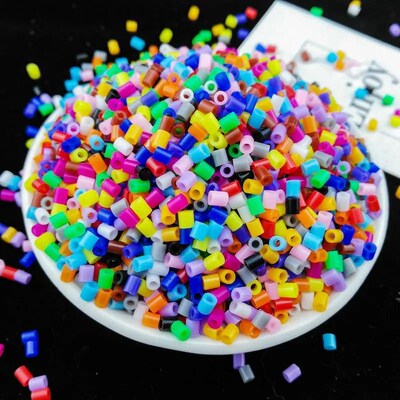 8000pcs / bag 2.6mm mini hama beads kids DIY toy colormixing
