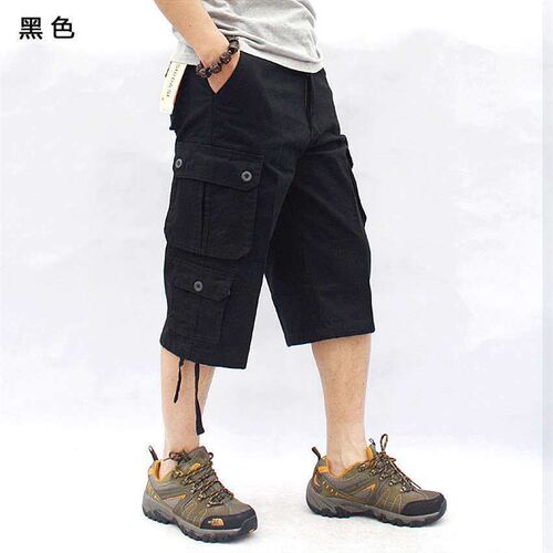 Summer Mens Croppe Overalls teny Bran Loose Large Size Pure