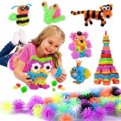 100-1200pcs Thorn Ball Clusters 3D Model Construction Buildi