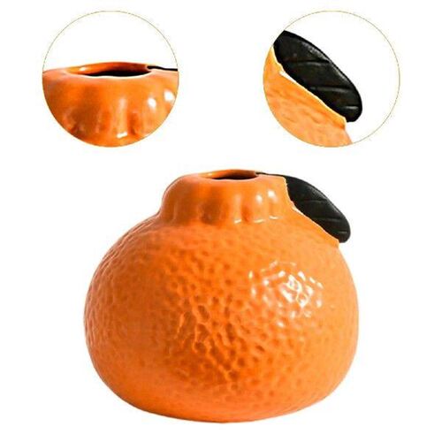 Orange Shaped Flower Vase Decorative Art Vase for Kitchen