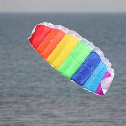 1.4m Power Dual Line Kite with 2 Handle Rainbow Soft Kite