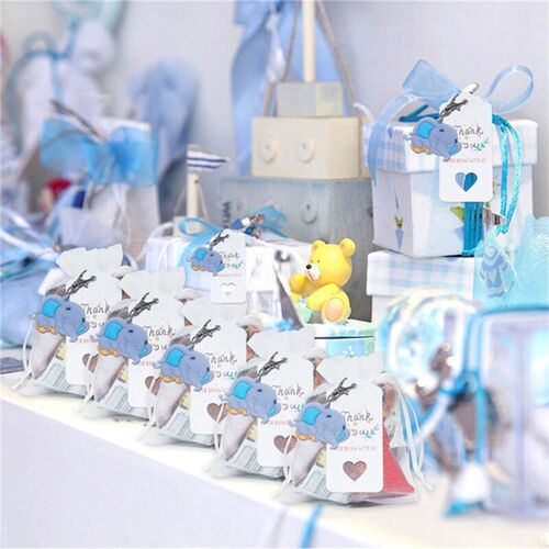 90Pieces Baby Shower Return Favors for Guests Elephant Keych