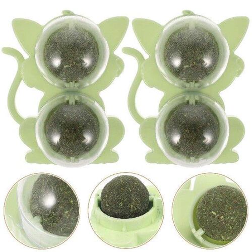 2 Pcs Cat Toy Mint Catnip Ball Hairball for Cats Toys