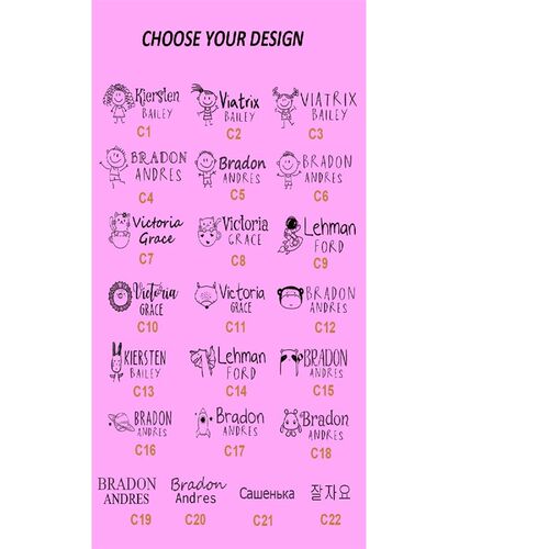 custom made baby name stamp for clothes kids print Toys Baby