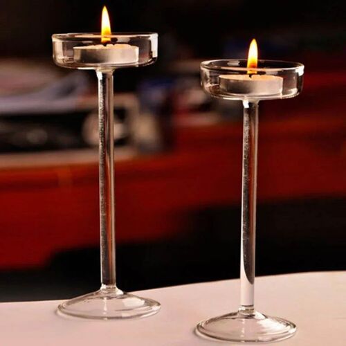 European High Candlestick Glass Candle Holder Romantic Dinne