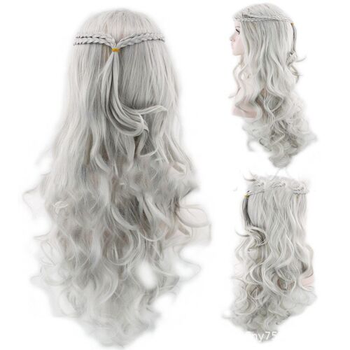 Game of Thrones Daenerys Matte 72cm Woven Silver Long Curly