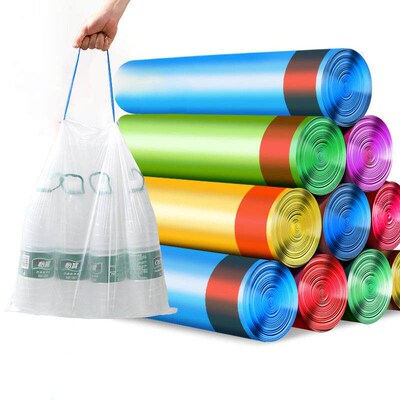 Drawstring Garbage Bags, Thickened Disposable Automatic Clos