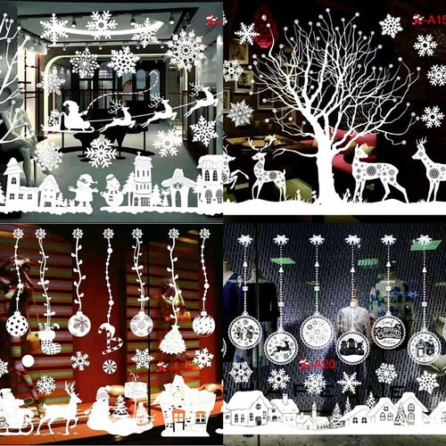 Christmas White Snowflake Window ers Christmas Home Wall er