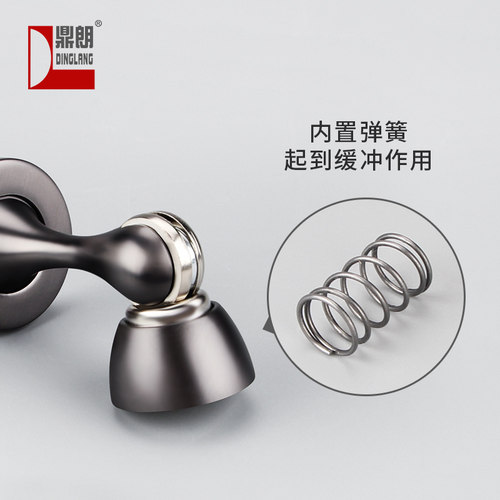 鼎朗室内家用防撞门吸强磁门碰地吸墙装门顶防风固定器打孔吸门器