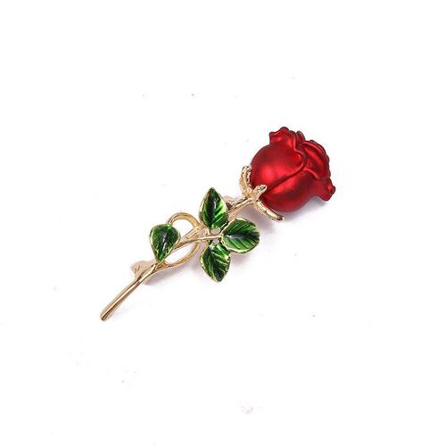 Stereo Rose Flower Brooch Advanced Diamond Accessory AntiExp