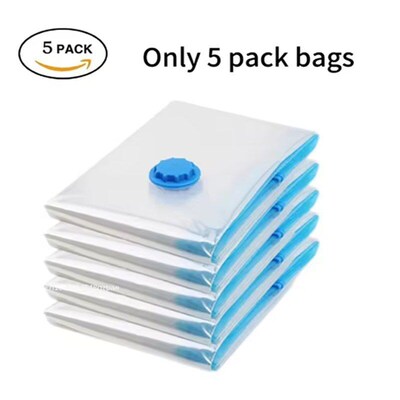 3/5PCS Vacuum Storage Bags For Clothes,Bedding,Space Saving