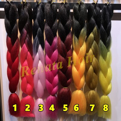 ombre braids xpression hair expression twist jumbo braid假发