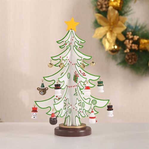 Christmas gift plywood wooden Christmas tree diy decoration