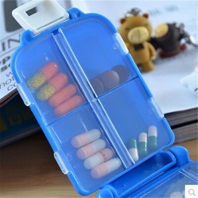 Folding Pill Case Medicine Drug Pills Organizer Storage Boxs