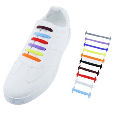 Silicone Elastic Shoelaces Special No Tie Shoelace Lacing Ki