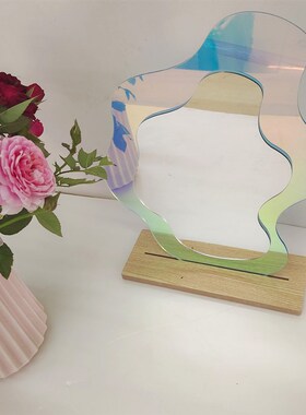 Ins Wave Decorative Mirror Makeup Mirror Irregular Cosmetic