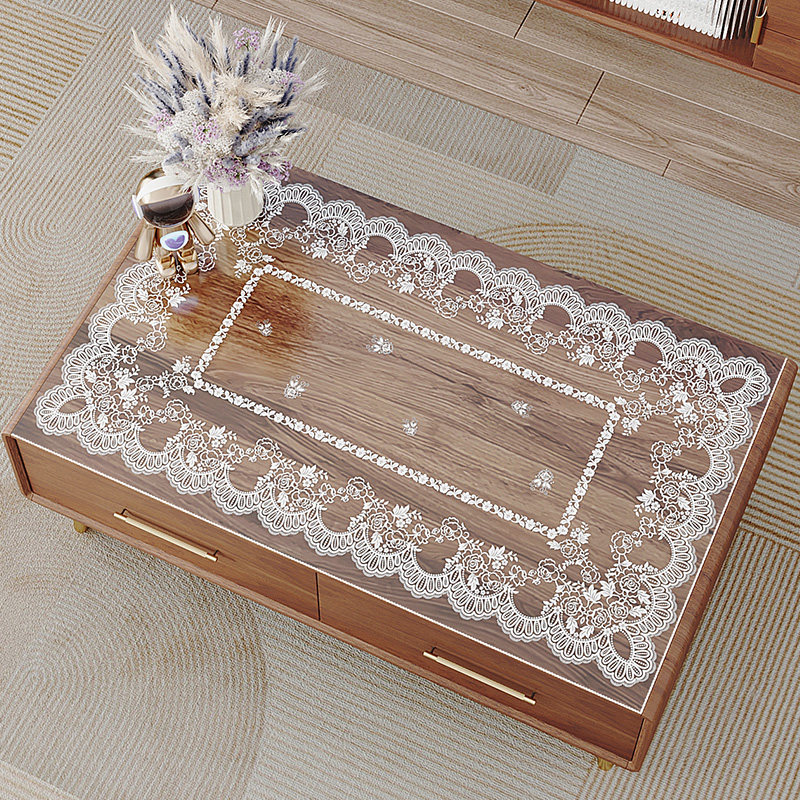 蕾丝茶几垫 pvc桌布免洗防油防水防烫软玻璃台布水晶板餐桌垫,居家布艺,桌布,淘宝优惠券,粉丝福利购,淘宝优惠卷