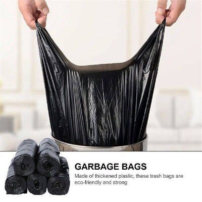 5 Rolls Garbage Bags Refuse Sacks Thicken Strong Portable