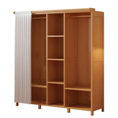 Cupboard home wardrobe clothes hanger wooden coat rack