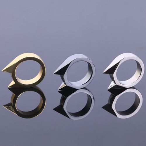 Hot Women/Man Cat Ear Mini Self-Defense Rings Metal Multifun